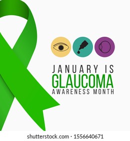 Vector illustration on the theme of National Glaucoma awareness month of January.