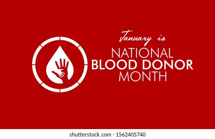 Vector illustration on the theme of National Blood donor month of January.