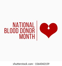Vector illustration on the theme of National Blood donor month of January.