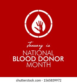 Vector illustration on the theme of National Blood donor month of January.