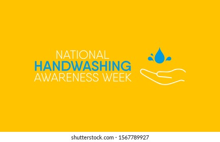 Vector illustration on the theme of National Handwashing awareness week in December.