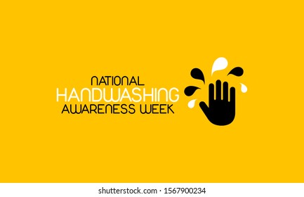 Vector illustration on the theme of National Handwashing awareness week in December.