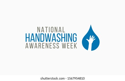 Vector illustration on the theme of National Handwashing awareness week in December.
