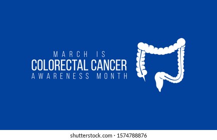 Vector illustration on the theme of national Colorectal Cancer awareness month of March.