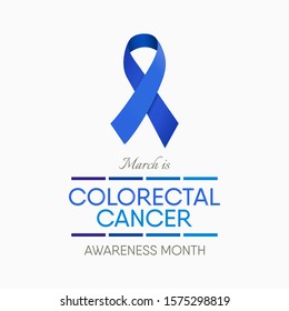Vector illustration on the theme of national Colorectal Cancer awareness month of March.