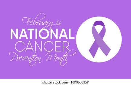 Vector illustration on the theme of National Cancer Prevention Month of February.