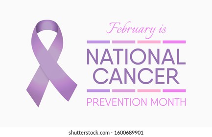 Vector illustration on the theme of National Cancer Prevention Month of February.