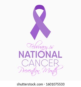 Vector illustration on the theme of National Cancer Prevention Month of February.