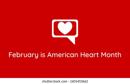 Vector illustration on the theme of National Heart month of February.