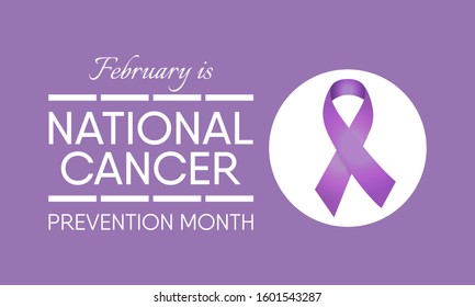 Vector illustration on the theme of National Cancer Prevention Month of February.