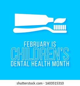 Vector illustration on the theme of National Children's Dental Health month of February.