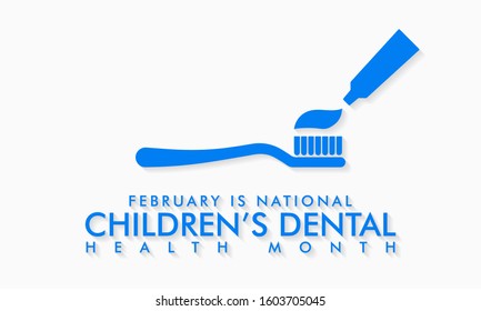 Vector illustration on the theme of National Children's Dental Health month of February.