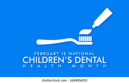 Vector illustration on the theme of National Children's Dental Health month of February.