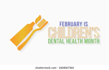 Vector illustration on the theme of National Children's Dental Health month of February.