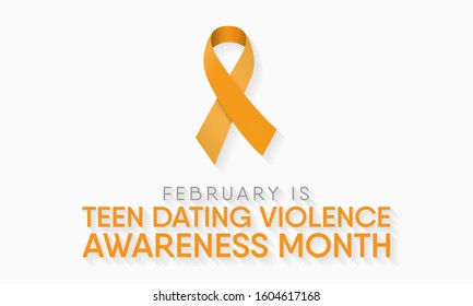 Vector Illustration On The Theme Of National Teen Dating Violence Awareness Month Of February