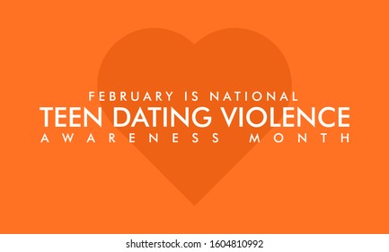 Vector Illustration On The Theme Of National Teen Dating Violence Awareness Month Of February