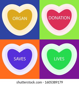 Vector illustration on the theme of National Organ Donor Day on February 14th.