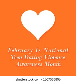Vector illustration on the theme of National Teen Dating Violence awareness month of February