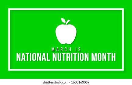 Vector illustration on the theme of National Nutrition Month of March.