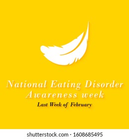 Vector illustration on the theme of National Eating Disorder Awareness Week in February.