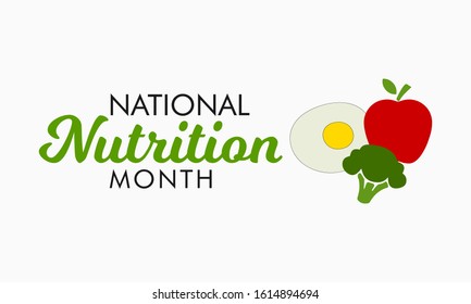 Vector illustration on the theme of National Nutrition Month of March.