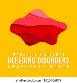 Vector illustration on the theme of National Bleeding Disorders awareness month of March.