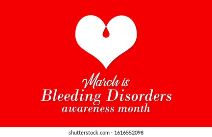 Vector illustration on the theme of National Bleeding Disorders awareness month of March.