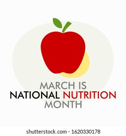 Vector Illustration On The Theme Of National Nutrition Month Of March.
