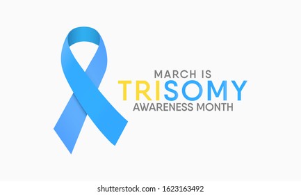 Vector illustration on the theme of National Trisomy awareness Month of March.