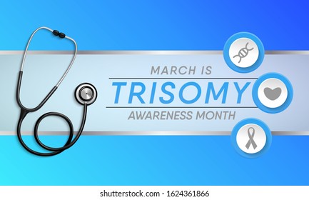 Vector illustration on the theme of National Trisomy awareness Month of March.