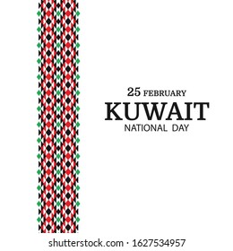 Vector Illustration on the theme National Day Kuwait. National pattern.
