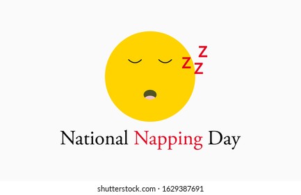 Vector illustration on the theme of National napping day observed on March 9th.