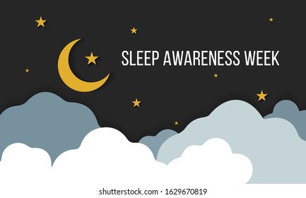 Vector illustration on the theme of National Sleep Awareness Week Observed in March.