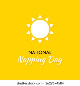 Vector illustration on the theme of National napping day observed on March 9th.