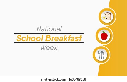 Vector illustration on the theme of National School breakfast Week observed in the month of March.