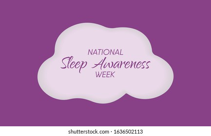Vector illustration on the theme of National Sleep Awareness Week Observed in March.