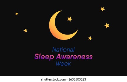 Vector illustration on the theme of National Sleep Awareness Week Observed in March.