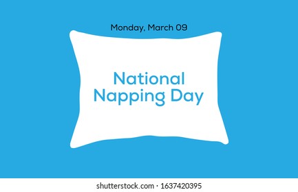 Vector illustration on the theme of National napping day observed on March 9th.