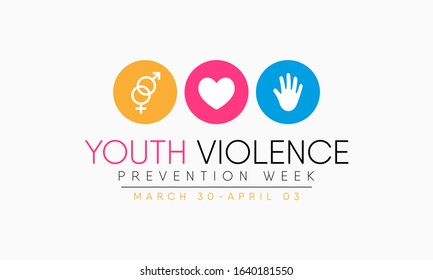 Vector illustration on the theme of National Youth Violence awareness and prevention week.