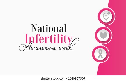 Vector Illustration On The Theme Of National Infertility Awareness Week Observed In Last Week Of April Before Mother's Day.