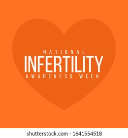 Vector Illustration On The Theme Of National Infertility Awareness Week Observed In Last Week Of April Before Mother's Day.