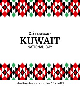 Vector Illustration on the theme National Day Kuwait. National pattern.
