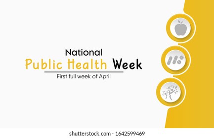 Vector Illustration On The Theme Of National Public Health Week. Observed In First Full Week Of April.