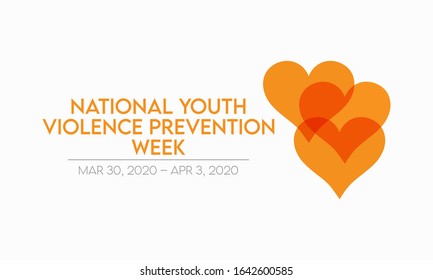 Vector illustration on the theme of National Youth Violence awareness and prevention week.