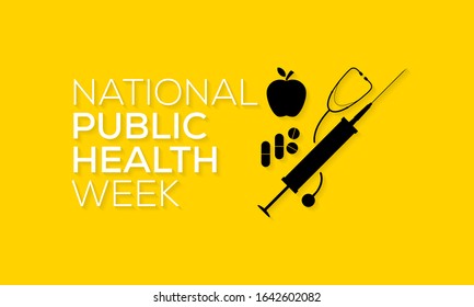 Vector Illustration On The Theme Of National Public Health Week. Observed In First Full Week Of April.