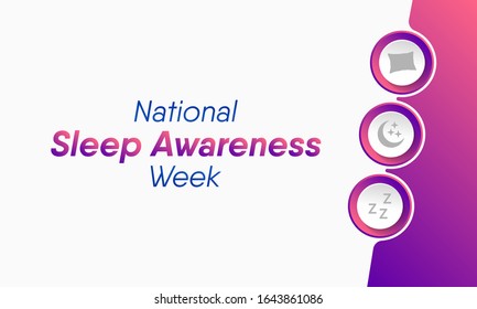 Vector illustration on the theme of National Sleep Awareness Week Observed in March.