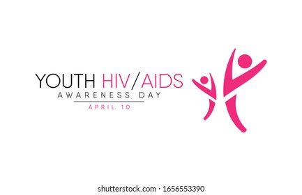 Vector illustration on the theme of National Youth HIV / AIDS Awareness Day observed on April 10th every year. Design assets.