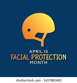 Vector illustration on the theme of National Facial Protection Month of April.