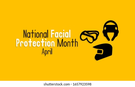 Vector illustration on the theme of National Facial Protection Month of April.
