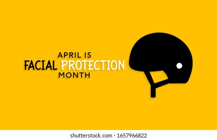 Vector illustration on the theme of National Facial Protection Month of April.